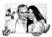 Портреты и дружеские шаржи на заказ рисует портреты и дружеские шаржи