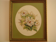 Картина Колибри и орхидеи - вышивка ручная работа