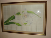 Картина Цветок ириса - техника батик
