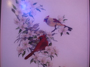Картина Птицы у гнезда - вышивка ручная работа